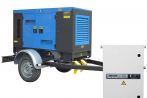 ТСС ЭД-64-Т400-2РКМ15 в шумозащитном кожухе на прицепе с АВР